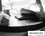 BRIBERIES anagram