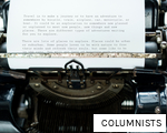COLUMNISTS anagram