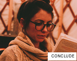 CONCLUDE anagram