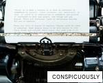 CONSPICUOUSLY anagram