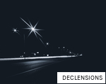 DECLENSIONS anagram