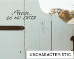 UNCHARACTERISTIC anagram