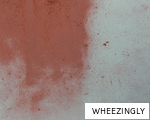 WHEEZINGLY anagram